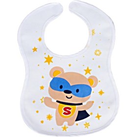 Resim Sevi Bebe Cırtlı Havlu Mama Önlüğü Art-17 Süper Ayı Çok Renkli 