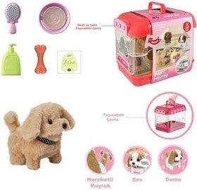 Resim Nessiworld JND-6806 Hareketli Köpek ve Işıklı Sesli Şeffaf Kafes Seti -Vardem Oyuncak 