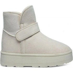 Resim Celira Gls Krem İçi Kürklü Nubuk Kadın Bot & Bootie Krem 