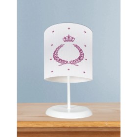 Resim Mekta Home Bebek ve Çocuk Odası Taç Çelenk ve Yıldız Desenli Abajur 