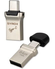Resim Syrox Dual Drive 64 Gb Usb 2.0 Otg / Type-c Usb Bellek Utc64 Suntechutc64 