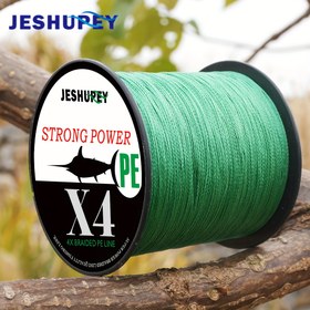 Resim JESHUPEY 300m/500m Süper Güçlü 4-Telli Örgülü PE Balık Hattı, Yeşil - Atma, Kanca ve Ağlama Büyük Balıklar İçin Ultra Dayanıklı & Yüksek Çekme Mükemmeliyeti, Ticari Balıkçılık | Pürüzsüz Dokulu | Dayanıklı Balık Hattı, Örgülü 