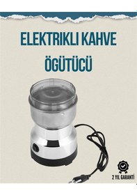 Resim Kompakt Elektrikli Kahve Ve Baharat Öğütücü 14500 Devir, Şeffaf Kapaklı, Hediye İçin İdeal Renkli 