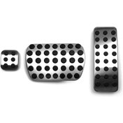 Resim Xindoker Paslanmaz Çelik Ve Kauçuktan Üretilmiş 3'lü Pedal Pedi Seti - Gümüş Renk, 200g Ağırlık, 20x10x5cm Boyut 