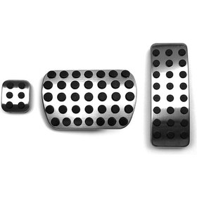 Resim Xindoker Paslanmaz Çelik Ve Kauçuktan Üretilmiş 3'lü Pedal Pedi Seti - Gümüş Renk, 200g Ağırlık, 20x10x5cm Boyut 