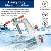 Resim 1 adet Mini Alüminyum Matkap - Kompakt, Ayarlanabilir İş Masası Kelepçesi Küçük Tamir ve DIY Projeleri için - Dayanıklı, Paslanmaz, Kolay Kurulum, DIY İş Masası | Ayarlanabilir Kelepçe | Dayanıklı Yapı, Ahşap İşleme için Matkap 