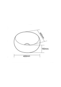 Resim Eva Banyo Lena E-5166L Tezgah Üstü Porselen Lavabo 