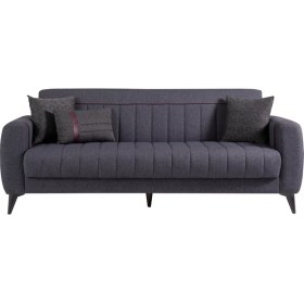 Resim İpek Mobilya Majör 3'lü Kanepe ( Koyu Gri ) 