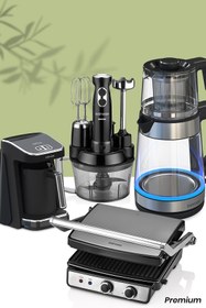 Resim GoldMaster Premium Inox 24 Parça Avantajlı Elektronik Evlilik Paketi Elektrikli Mutfak Çeyiz Seti 