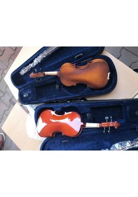 Resim Parlak Cila 4/4 Keman-Kılıf-Reçine-Yay Süper Tam Set 