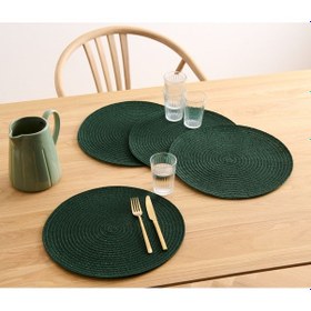 Resim Amerikan Servis, 4 Adet, Yuvarlak, Yeşil Yeşil 