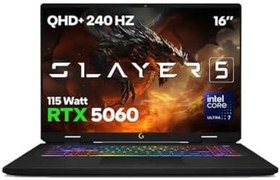 Resim Game Garaj Slayer5 7-5060 C2 Intel Ultra 7 255HX 32GB Ram 2tb SSD RTX5060 16" 240Hz Qhd+ Ips Freedos Gaming Laptop 