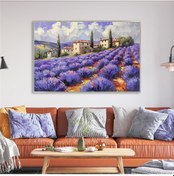 Resim Yağlı Boya Dokulu Tablo Modern İstanbul Manzarası Gümüş Çerçeveli U06027-178992 