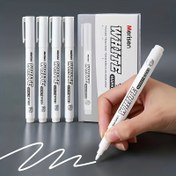 Resim 3 Adet Kalıcı Beyaz Markör, İnce Uç, Su Geçirmez, Hızlı Kuruyan, Kumaş, Ahşap, Deri, Lastikler ve Graffiti Sanatı İçin Harika, 14+ Yaş İçin Uygun - Tüylenme Yok 