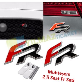 Resim Seat Leon Ibiza Fr Logo Amblem Ön Arka Takım Paslanmaz Çelik 