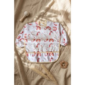 Resim Babydonat Nova Boho Unicorn Desenli Sıvı Geçirmez Uzun Kollu Mama Önlüğü - Blw ve Faaliyet Önlüğü Kırıntı Cepli 6-24 Ay 
