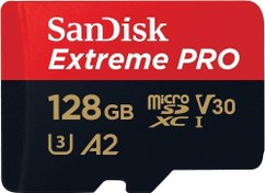 Resim Sandisk Extreme Pro 128GB MicroSDXC 200MB/s Hafıza Kartı 