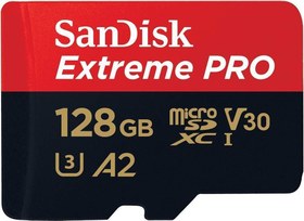 Resim Sandisk Extreme Pro 128GB MicroSDXC 200MB/s Hafıza Kartı 