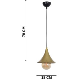 Resim Thomas Modern Tasarım Hol Antre Çocuk Odası Mutfak Eskitme Renk Metal Tekli Avize (Ampülsüz) 