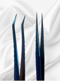 Resim Genel Markalar Mavi Ipek Kirpik Cımbız Set Paslanmaz Çelik Hafif Gövdeli Tam Kapanan Wolume Cımbız 