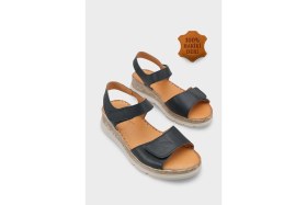 Resim Capone Outfitters Corrinne Hakiki Deri Soft Konfor Kadın Sandalet 