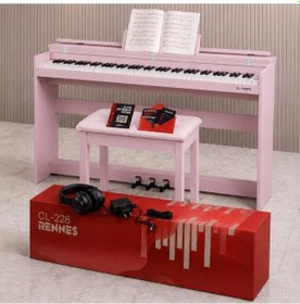Resim Rennes Cl-228pk Tuş Hassasiyetli 88 Tuş Dijital Piyano Pembe 