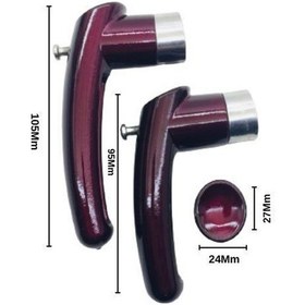 Resim Çaydanlık Sapı Takımı Kulp Tutamak Seti Patlıcan Moru Yanmaz Şeffaf 