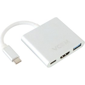 Resim Type-C-M To Hdmi-F Usb 3.0-F Type-C-F Çevirici Cu427M 