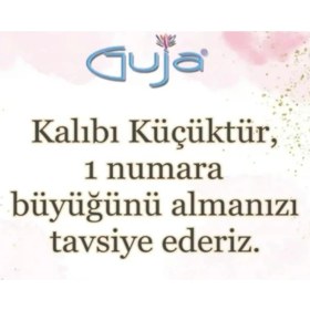 Resim Guja 26Y492-4 Kadın Premium Yumuşak Rugan Küt Burunlu Topuklu Terlik 