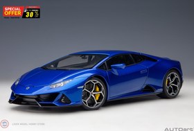 Resim 1:18 Autoart 2019 Lamborghini Huracan Evo (Blu Nethuns) 