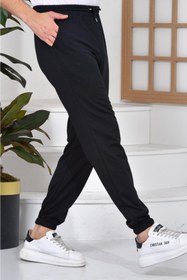 Resim pandy Siyah Renk Unisex Paçası Lastikli Slim Fit Jogger Eşofman Altı 