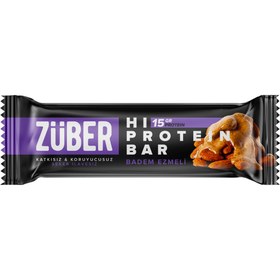 Resim ZÜBER Badem Ezmeli Yüksek Protein Bar 45g 