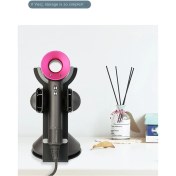 Resim Laifen Saç Kurutma Makinesi Stand Dikey Banyo Çizgiye Karşı Saç Kurutucu Depolama Rafı Siyah (Yurt Dışından) 