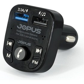 Resim Jopus Fm Modülatör Bluetoothlu F8 Siyah (549764774) 
