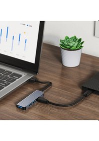 Resim Type-C 1xUSB 3.0 3xUsb 2.0 HUB Otg Çoğaltıcı Adaptörü BYL-2013T 
