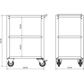 Resim Dolapsan Metal Parça Taşıma Arabası 