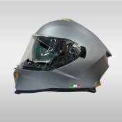 Resim Sway 865 Solid Double Visor Kapalı Motosiklet Kaskı Mat Gri 