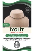 Resim OSMANLI DEĞERLİ TAŞ Sertifikalı Iyolit Taşı Kolye 3 Mm 
