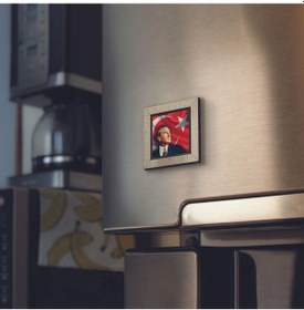 Resim Mustafa Kemal Atatürk Baskılı Mdf Magnet 7x7 344 