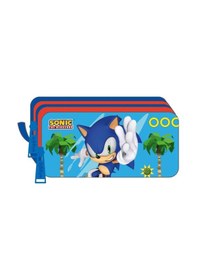 Resim Erkek Çocuk Kalem Çantası / Ellaboni Sonic Kalem Kutusu Mavi 