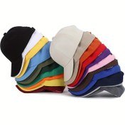 Resim 1 Adet Unisex Ayarlanabilir Beyzbol Şapkası - Kadın & Erkek için Yazlık, Nefes Alabilen Polyester, Tatil Temalı, 15+ Renk Seçeneği, Outdoor Günlük Şapka, Dayanıklı Baş Aksesuarı, Kumaş Yapımı 
