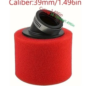 Resim Cloudstore 50-250cc Motosiklet, Scooter Ve Dirt Bike İçin 38mm Kolay Temizlenir Köpük Filtre Temizleyici - Düz Boyun Tasarımı 