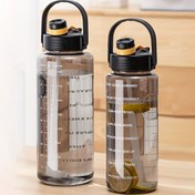 Resim 1 adet, Büyük Şeffaf Plastik Su Şişeleri - Kamp, Yürüyüş, Fitness ve Ev Mutfakları için Motivasyonel Spor Su Bardakları - Mükemmel Doğum Günü Hediyeleri - 50.7oz/67.6oz/101.4oz 