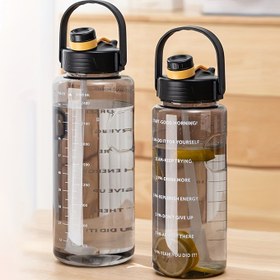 Resim 1 adet, Büyük Şeffaf Plastik Su Şişeleri - Kamp, Yürüyüş, Fitness ve Ev Mutfakları için Motivasyonel Spor Su Bardakları - Mükemmel Doğum Günü Hediyeleri - 50.7oz/67.6oz/101.4oz 