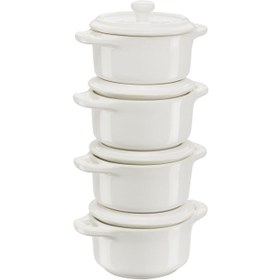 Resim Staub Mini Cocotte Seramik Güveç Seti 4'lü Fildişi 