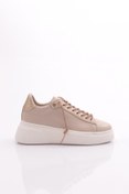 Resim Dgn Kadın Kalın Taban Silver Taş Bağcıklı Sneakers Ayakkabı Bej 15299653118 