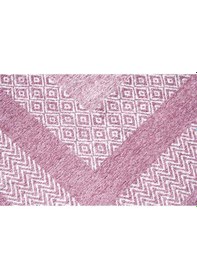 Resim Moretti Nordi Çerçeve Desenli Yıkanabilir Salon Mutfak Yolluk Pembe Dokuma Modern Halı 