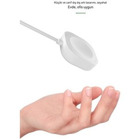 Resim Jian Fan Watch İwatch Kablosuz Şarj Cihaz Saat Manyetik Kablosuz Hızlı Şarj ' Beyaz 