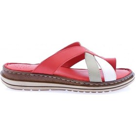 Resim Dgn 290-23y Kadin Çapraz Bantli Parmak Arasi Terlik 290-2132-R9537 Kırmızı 