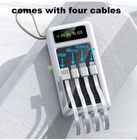 Resim Solar 20.000mah Şarj Powerbank Led Ekran Göstergeli Işıklı Siyah 